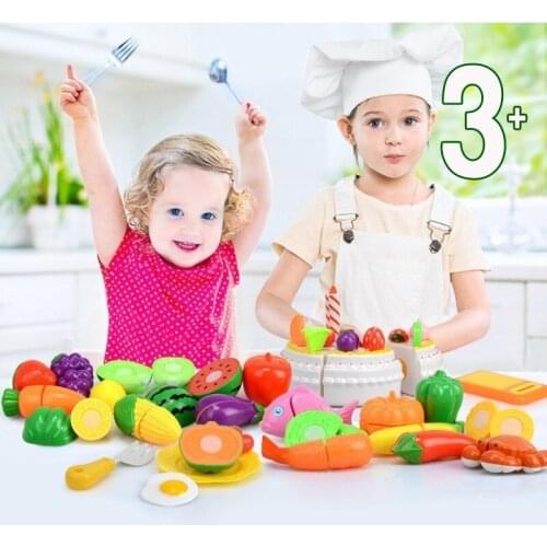 Plastic Food Toy Cutting Fruit Vegetable Food Pretend Play Children Toys For Kids Educational Pretend Play Toys