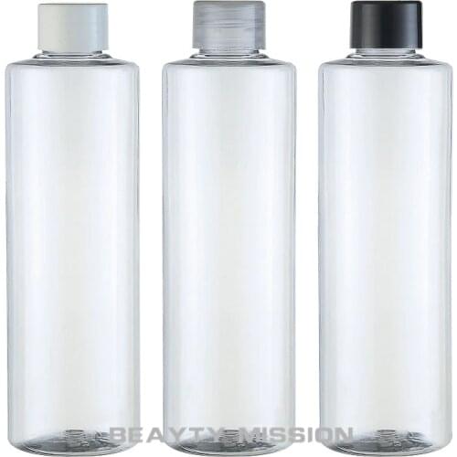 BEAUTY MISSION 250ml X 24 clear plastic bottle , PET container with screw cap cosmetic packaging , Empty cream bottle