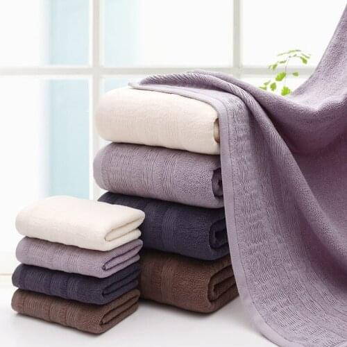 Drop Shipping New Hot Sale Towel Set Solid Colors 100% Cotton Soft Bathroom Bath Face Hand Towel Sets for Adults 3pcs/set