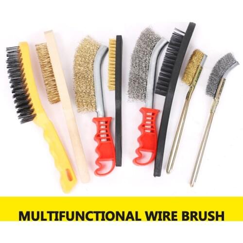 Stainless Steel Wire Brush With Handle Anti-rust Cleaning Polishing Tool Barbecue Cleaning Gap Cleaning Rust Removal Brush