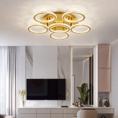 2020 new high-end light luxury crystal lamp living room lamp ceiling lamp