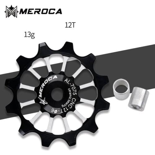 MEROCA MTB Bike Rear Derailleur 12T Guide Wheel For 8/9/10/11 Speed Ceramics Bearing Iamok Folding Bicycle Parts