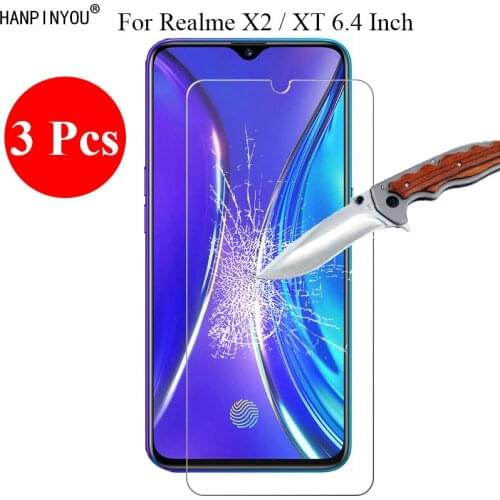 3 Pcs/Lot New 9H 2.5D Tempered Glass Screen Protector For Realme X2 / XT / OPPO K5 K7 / Reno A Protective Film + Clean Tools