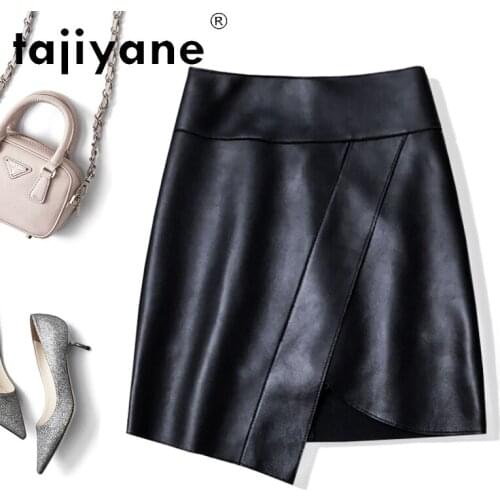 Tajiyane Summer Womens Skirt Real Sheepskin Mini Skirt Genuine Leather Skirts Sexy Woman Cloth Korean Style Mujer Faldas TN2211