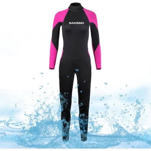 2021 new Wetsuits Women 2mm Neoprene Full Scuba Diving Suits Surfing Swimming Long Sleeve Keep Warm Back Zip for Water Sports