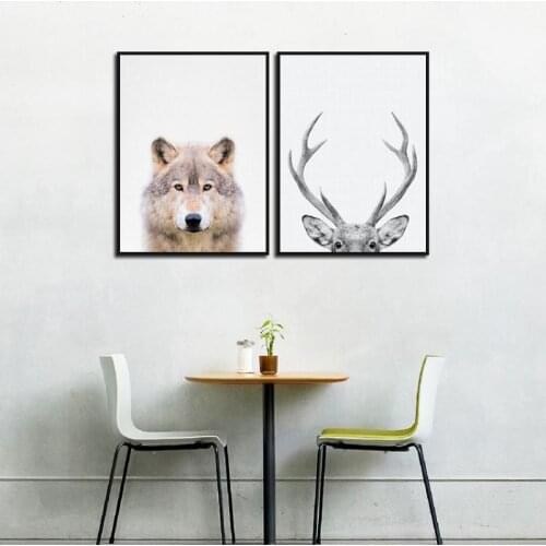 Animal Wall Decor Painting Lion Poster Animal Lion Poster White Leopard Lion Home Decoration Canvas Painting for Bedroom