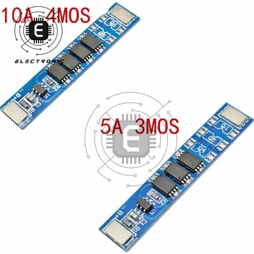 1S 5A 3.7V/1S 10A 3.7V Lithium Ion BMS PCM Battery Protection Board, Suitable for 18650 Lithium Ion Batteries