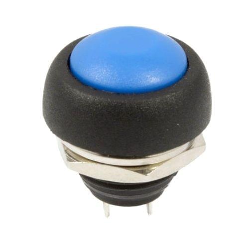 2Pcs 12mm Waterproof Momentary ON/OFF Push Button Mini Round Switch Blue