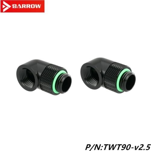 2PCS Barrow G1/4" black/bright silver/white/gold 90 degree swivel adapter swivel elbow TWT90-v2.5