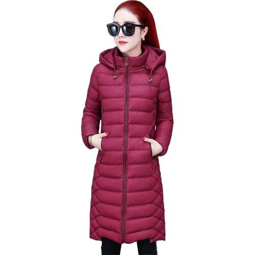 2019 Plus size L-4XL Parkas Women Winter Coat Thicken Down cotton Jacket for Women Hooded Long Thick Warm Cotton Outwear A2979