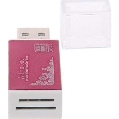 2021 Fast Speed USB 2.0 Multi in 1 Memory Card Reader for SD/SDHC MMC TF MS M2
