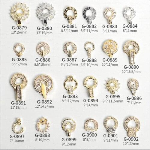 3PCS, Nail Art Delicate Angle Rings Alloy With Zircon Rhinestones For Nail Tips Decorations