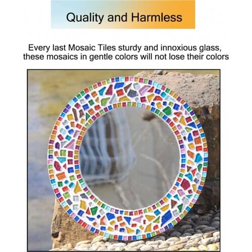 70pcs Rectangle Shape Mixed Color Glass Mosaic Tiles Tessera for Mosaic Making Crafts Supplies 10x40mm