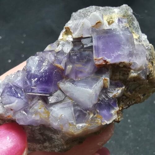 81.4gNatural rare purple fluorite mineral specimen HEALING CRYSTAL QUARTZ GEM