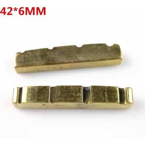 1 Piece Solid Brass Metal Electric Bass Nut for Electric Bass Guitar - Size 42*6mm