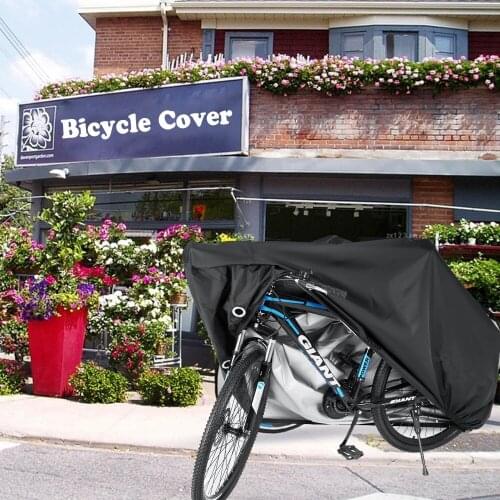 Portable Bike Cover Outdoor Waterproof Bicycle Covers Rain Sun UV Dust Wind Proof with Lock Hole for Mountain Road Electric Bike