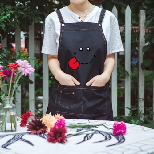 Nordic style home kitchen waterproof and oil-proof apron funny adult female tea restaurant catering shop smock