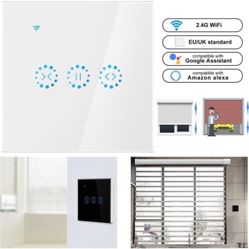 EU plug WiFi Electrical Touch remote curtains Switch APP Voice Control by Alexa for Mechanical Limit Blinds Motor