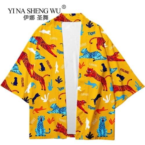 Kimono New Design Japan Haori Yukata Cosplay Costume Women Cool Casual Top Kimono Coat Cardigan Women Print Traditional Clothing