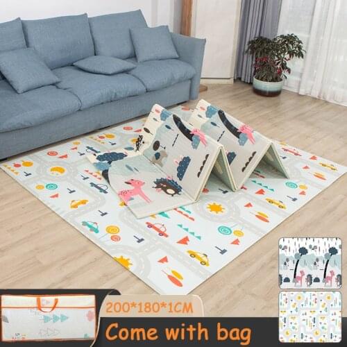 Bedroom Mat Baby Playmat Foldable Xpe Puzzle Educational Childrens Carpet in the Nursery Climbing Pad Kids Rug Activitys Games