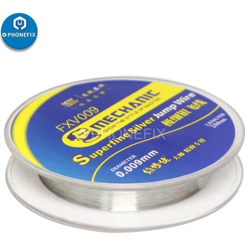 Mechanic Solder Wire FXV009 0.009mm Superfine Silver Jump Wire Fingerprint Repair Motherboard Soldering Precise Copper Wire