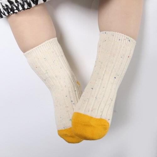 Cute boys girls pure cotton socks kids children color blocking ankle socks anti-slip toddler kids summer sox 3 pairs/Lot