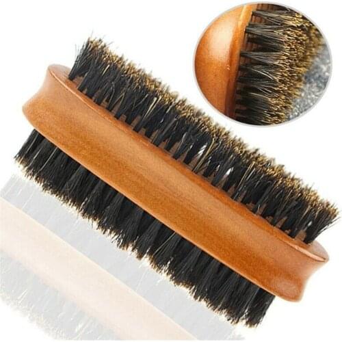 Mens Beard Comb Wave Double Sided Comb Brush Soft & Firm Premium Hair Brush Massage Boar Bristle Care Styling Tool Combs Hair