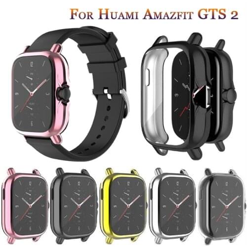 TPU Plating Soft Silicone Watch Protective Shell For Xiaomi Amazfit GTS 2 2e Smart Watch Protective Case For Huami Amazfit GTS 2