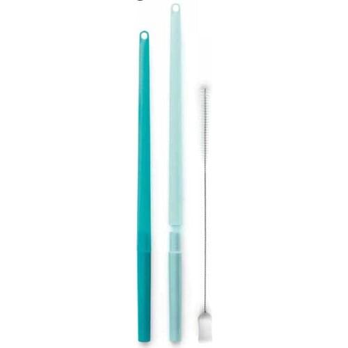 Straw Set Tupperware home Steel Straws Straight Bent Drinking Straw With Case Cleaning Brush Set Party Bar accessory