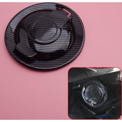 1Set Carbon Fiber Black ABS Car Oil Fuel Tank Cap Cover Trim Fit for Dodge Challenger 2015 2016 2017 2018 2019
