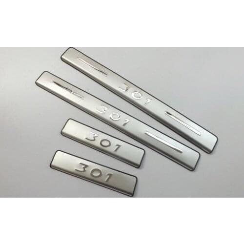 High quality stainless steel Scuff Plate/Door Sill for 2013 2014 Peugeot 301