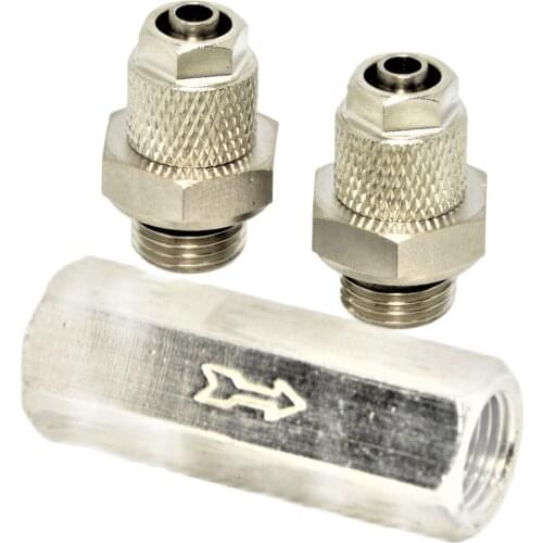 Check Valve w/ Compression Fittings Anti Siphon Back Flow Prevention Water Meth Methanol 20 PSI Alcohol Injection Bosphorus