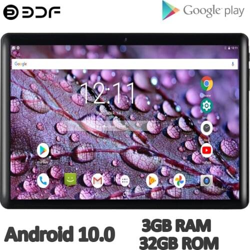 BDF 10.8" Android 8.0 Tablet 2560*1600 IPS Deca Core 3GB RAM 64GB ROM 4G Network Phone Call Tablets PC Dual WiFi 13MP Camera Tab