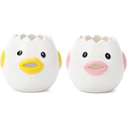 Practical Kitchen Accessories Cute Ceramic Egg Yolk Protein Separator Egg Tools Creative Egg Yolk Protein Filter Cooking Tools