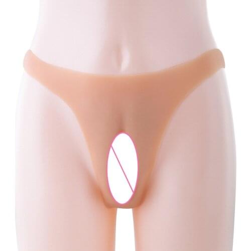 Transsexual Silicone Panties Full Silicone T-Back-Panty Realistic Vagina Out Crossdressers of To Be Sexy Girl Now