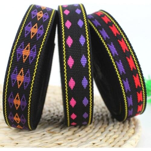 30mm 5 yard National Wind Jacquard Polypropylene-PP Webbing Straps Handmade pet towing belt, bag decorative accessories