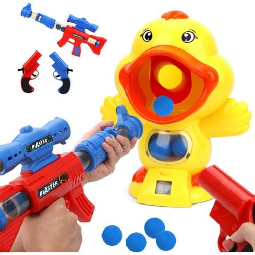 Mouth Duck Educational Toy Simulation Shooting Children Toy Gun Air Powered Soft Bullet Gun Can Fire Bullets Children Toy Gift