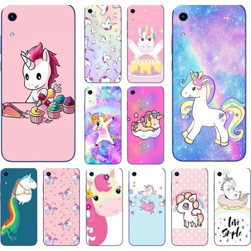 74 Unicorn On Rainbow Jetpack Silicone TPU Protective Cover Phone Case On Case For Huawei Y5 Y6 Y7 Prime 2019 Case Soft