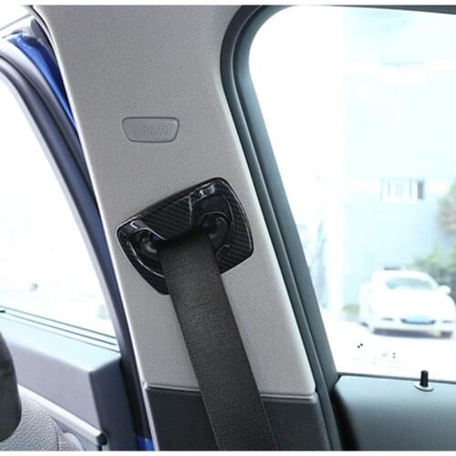 Carbon Fiber Style Front Row Safety Belt Cover Trim 2pcs For BMW 3 Series F30 2013-2018 ABS Car Styling Interior Modified