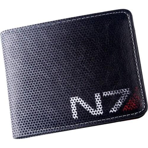 Mass Effect N7 Themed Wallet With Zipper Coin Section Purse For Young Boy Girl