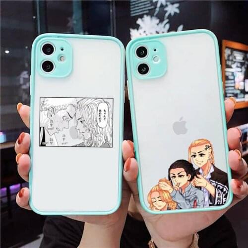 Tokyo Revengers manjiro sano Phone Case For iPhone 12 11 Mini Pro XR XS Max 7 8 Plus X Matte transparent blue Back Cover