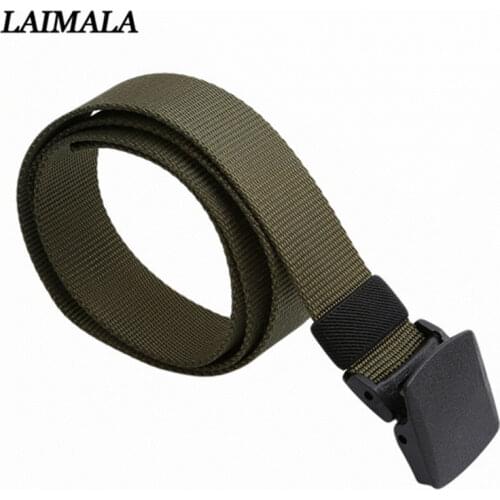 Military Tactical Nylon Waistband Sport Belt Plastic Buckle Outdoor Military Army Fan Adjustable Hook Loop Waistband
