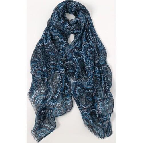 2021 Women Paisley Pattern Printed Pattern Cotton Voile Scarf 10pcs/lot