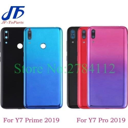 10Pcs Replacement For Huawei Y7 Pro Prime 2019 For Enjoy 9 Back Battery Cover Rear Door Housing Case + Power Volume Button