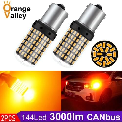 2Pcs 1156 BA15S P21W Car LED Light 3014 144smd Canbus No Error For Turn Signal lamp DC12V