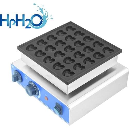 CE approved electric commercial 25pcs love heart Mini Pancake Machine Poffertjes Grill Dutch Waffle Maker pancake machine baker