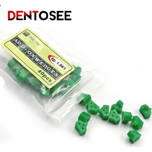 40pcs/bag Dental Silicone Add On Wedges Rubber Delta Ring Tine Silicone Dental Wedges Rubber No 1.861 Dental material