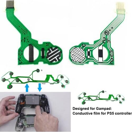 L / R Analog Sticks Conductive Film Repair Part Accessories For PS5 Controller, Gamepad Conductive Film for DualSense Controller