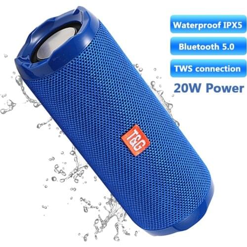 TG191 Outdoor Portable Bluetooth Speaker 20W Wireless Column IPX5 Waterproof Outdoor-Sports Music Centre Soundbar caixa de som