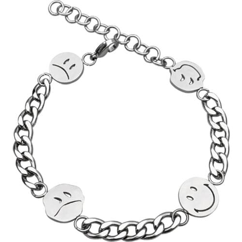 Bracelet Stainless Steel Men and Women Same Style Street Hip Hop Titanium Steel Couple Bracelet Jewelry